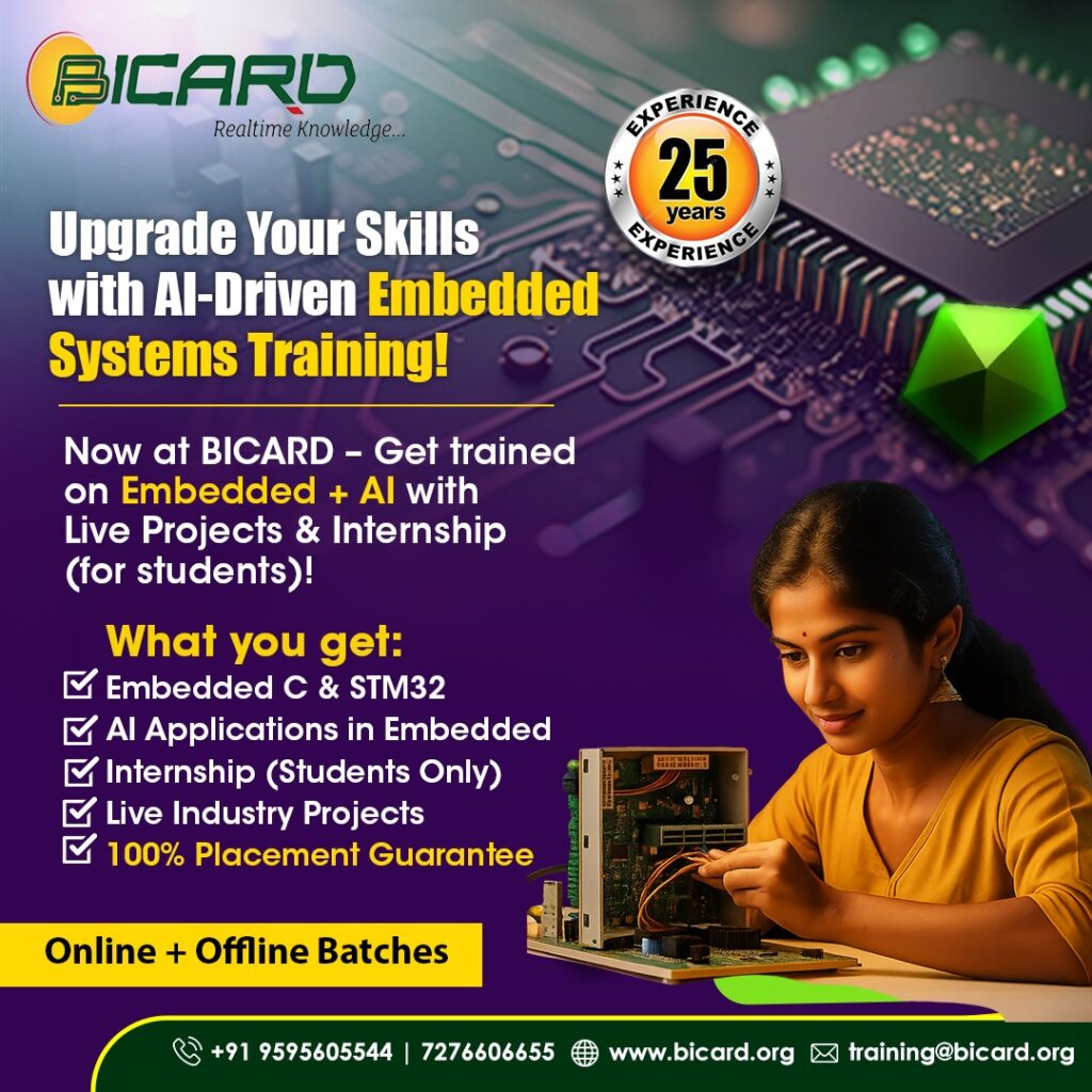 Embedded Systems with AI training institute in Pune-BICARD Embedded Systems Course Training Institute